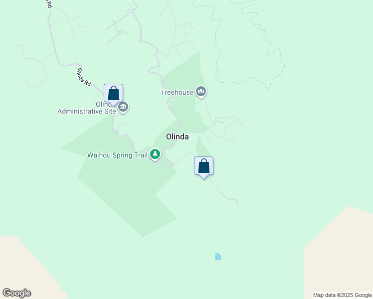 map of restaurants, bars, coffee shops, grocery stores, and more near 2611 Olinda Road in Makawao