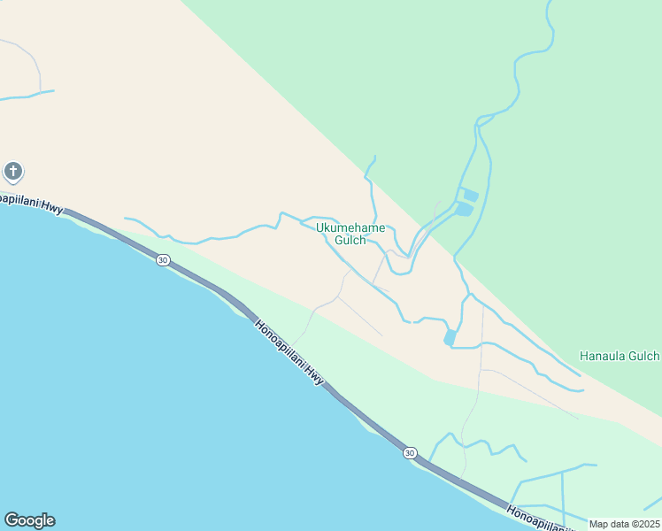 map of restaurants, bars, coffee shops, grocery stores, and more near Ehehene Street in Maui County