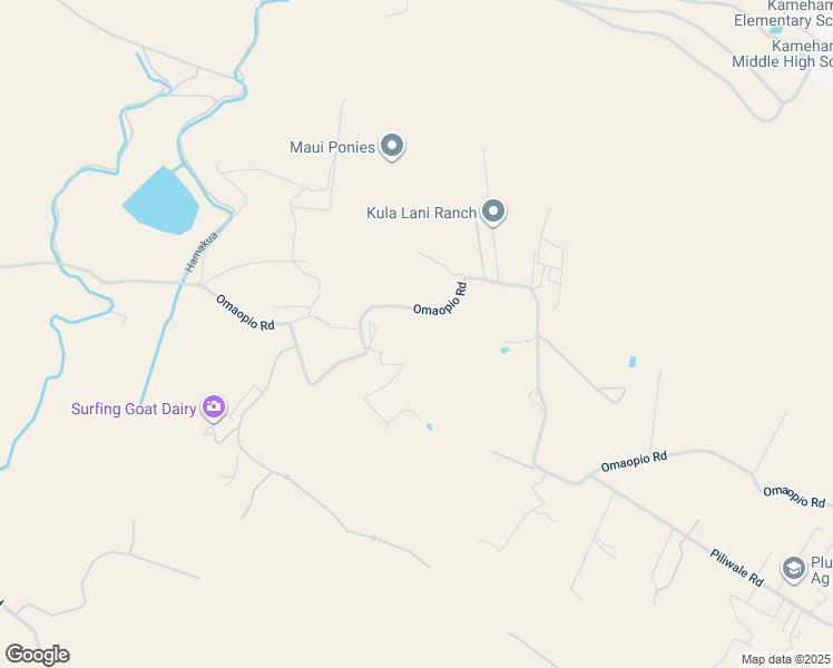 map of restaurants, bars, coffee shops, grocery stores, and more near 3135 Omaopio Road in Kula