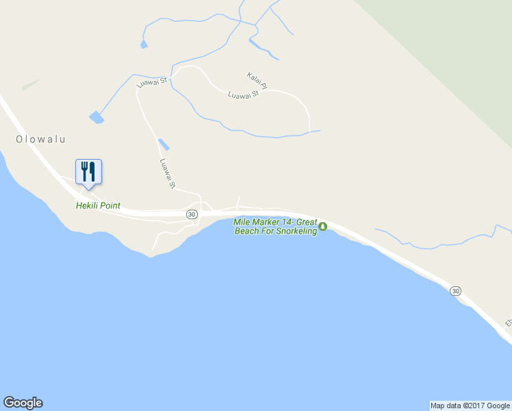 map of restaurants, bars, coffee shops, grocery stores, and more near 801 Olowalu Village Road in Lahaina