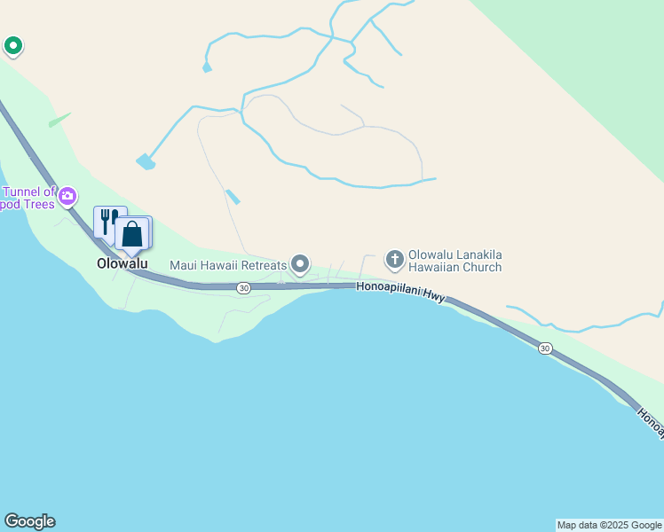 map of restaurants, bars, coffee shops, grocery stores, and more near 837 Olowalu Village Road in Lahaina