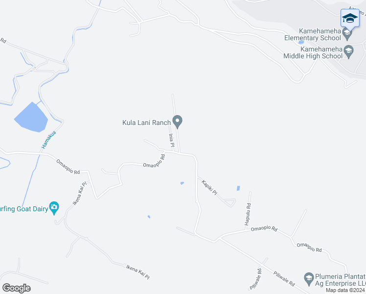 map of restaurants, bars, coffee shops, grocery stores, and more near 2846 Omaopio Road in Kula