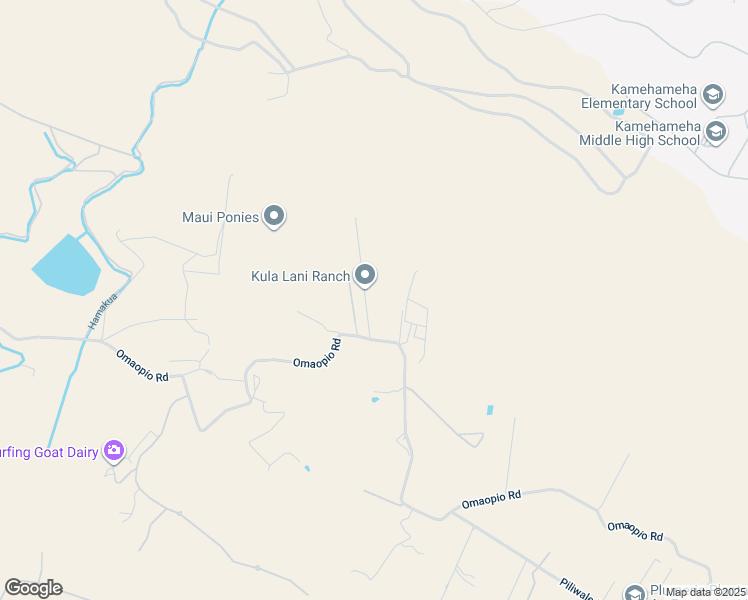 map of restaurants, bars, coffee shops, grocery stores, and more near 2850 Omaopio Road in Kula