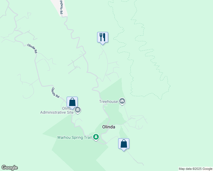 map of restaurants, bars, coffee shops, grocery stores, and more near 1265 Ehu Road in Makawao
