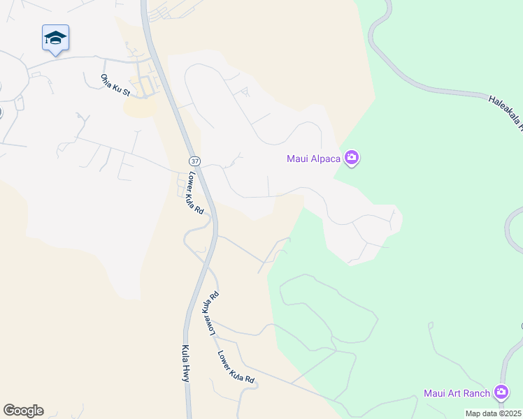 map of restaurants, bars, coffee shops, grocery stores, and more near 162 Hoopalua Drive in Makawao