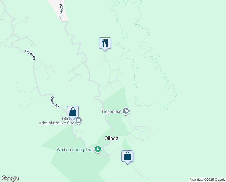 map of restaurants, bars, coffee shops, grocery stores, and more near 18 Makanani Road in Makawao