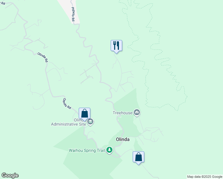 map of restaurants, bars, coffee shops, grocery stores, and more near 2353 Piiholo Road in Makawao