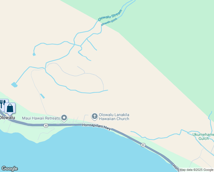 map of restaurants, bars, coffee shops, grocery stores, and more near 256 Luawai Street in Lahaina