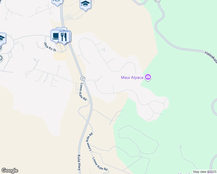map of restaurants, bars, coffee shops, grocery stores, and more near 31 Welina Place in Makawao