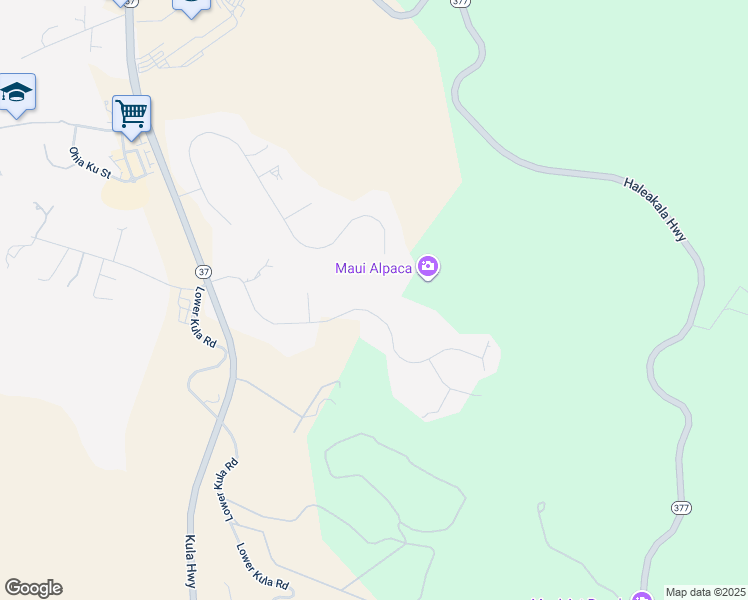 map of restaurants, bars, coffee shops, grocery stores, and more near 275 Hoopalua Drive in Makawao