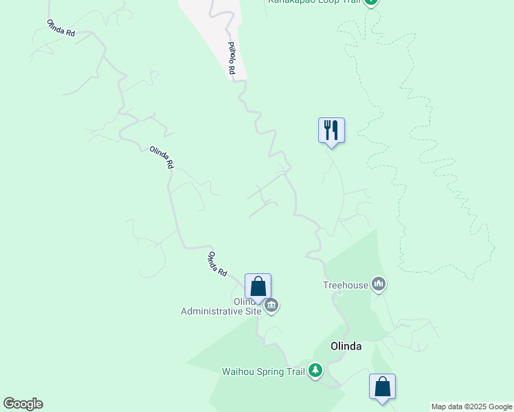 map of restaurants, bars, coffee shops, grocery stores, and more near 55 Naniuka Place in Makawao