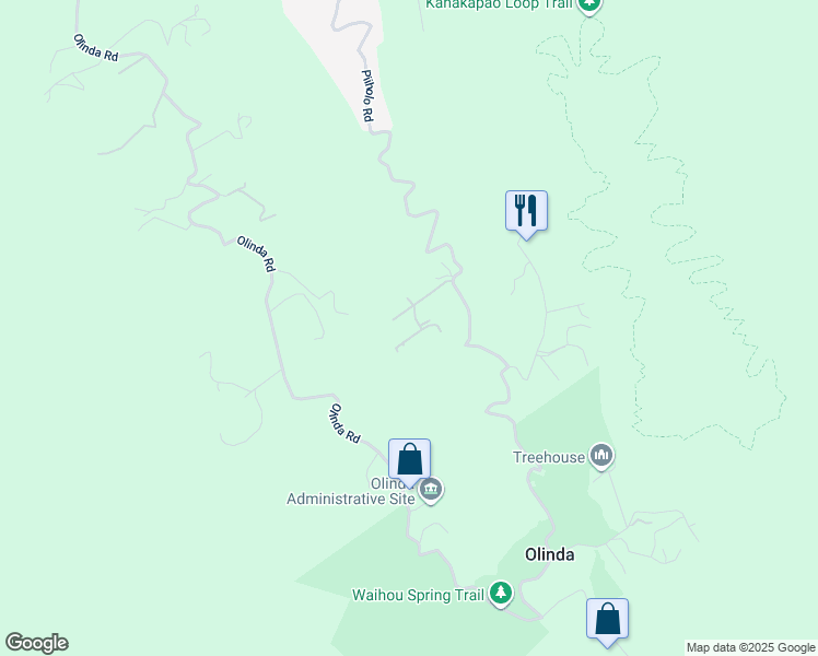 map of restaurants, bars, coffee shops, grocery stores, and more near 55 Naniuka Place in Makawao