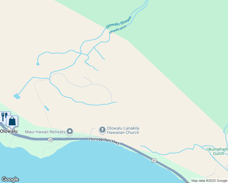 map of restaurants, bars, coffee shops, grocery stores, and more near 256 Luawai Street in Lahaina