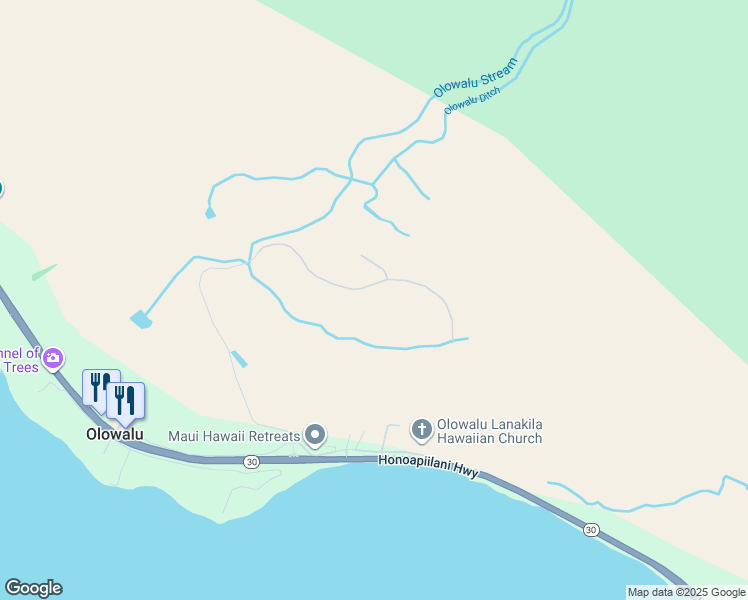 map of restaurants, bars, coffee shops, grocery stores, and more near 361 Luawai Street in Lahaina