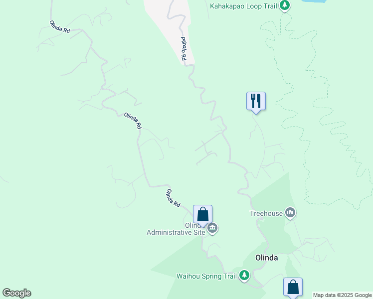 map of restaurants, bars, coffee shops, grocery stores, and more near 60 Naniuka Place in Makawao