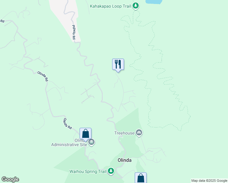 map of restaurants, bars, coffee shops, grocery stores, and more near 1160 Ehu Road in Makawao