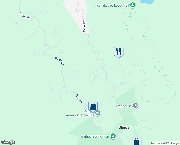 map of restaurants, bars, coffee shops, grocery stores, and more near 50 Naniuka Place in Makawao