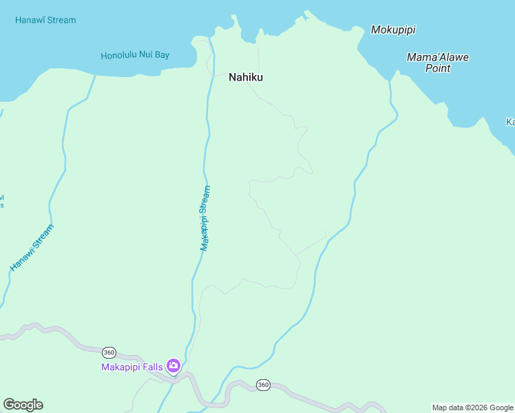 map of restaurants, bars, coffee shops, grocery stores, and more near Nahiku Road in Maui County