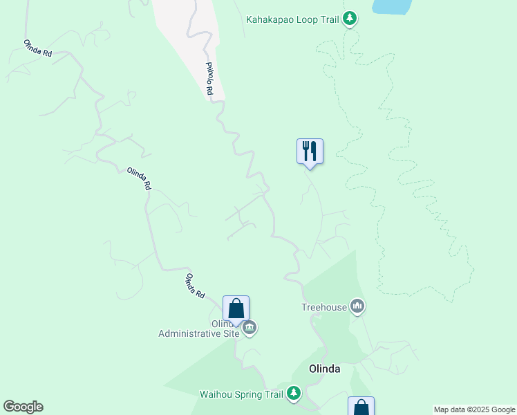 map of restaurants, bars, coffee shops, grocery stores, and more near 2190 Piiholo Road in Makawao