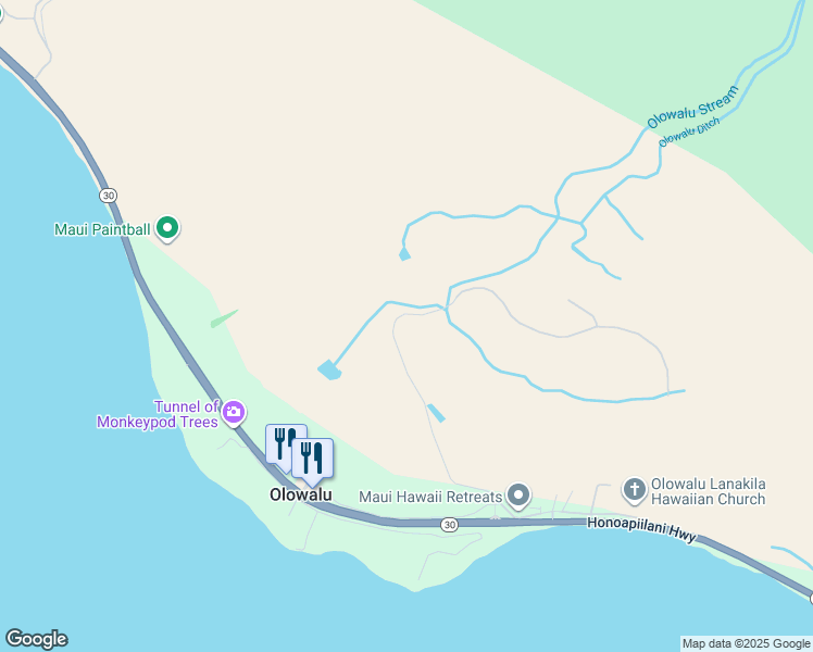 map of restaurants, bars, coffee shops, grocery stores, and more near 814 Hawaii 30 in Lahaina