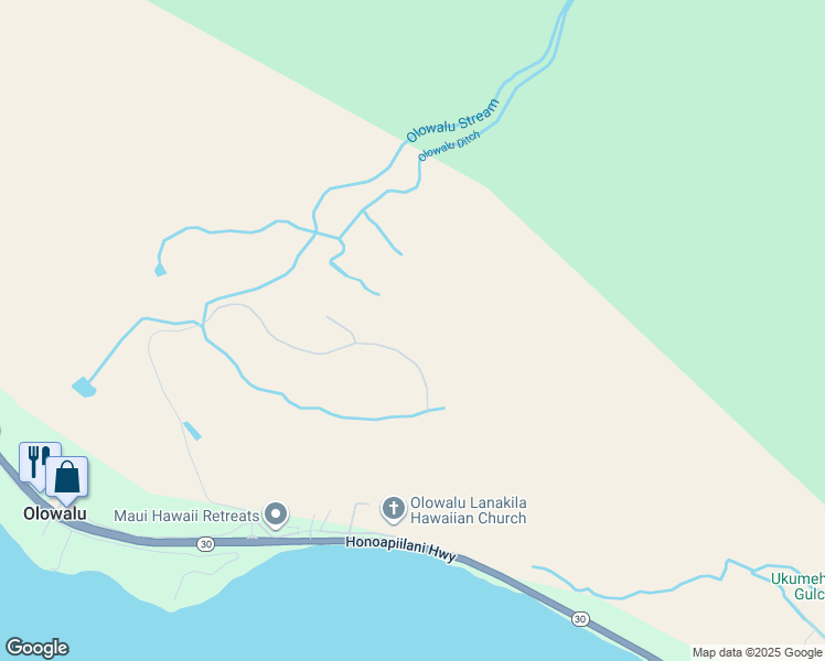 map of restaurants, bars, coffee shops, grocery stores, and more near 320 Luawai Street in Lahaina