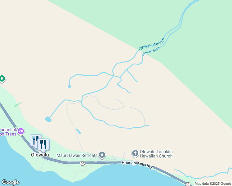 map of restaurants, bars, coffee shops, grocery stores, and more near 80 Kalai Place in Lahaina