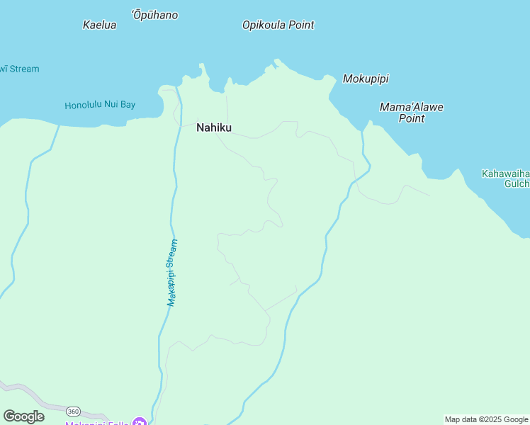 map of restaurants, bars, coffee shops, grocery stores, and more near Nahiku Road in Maui County