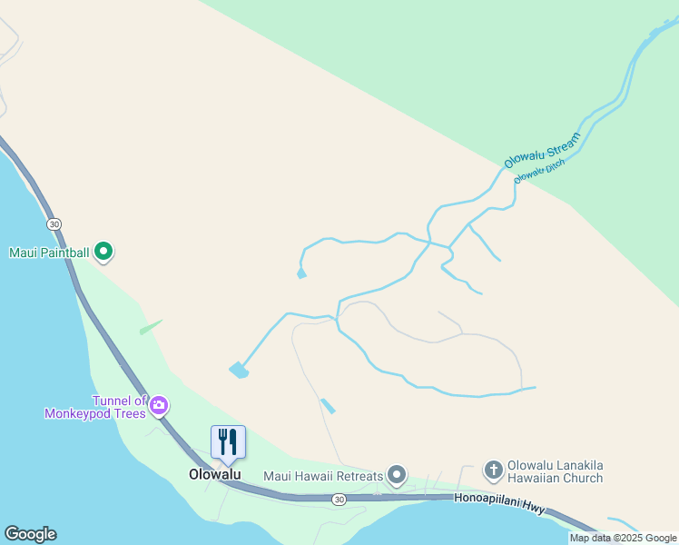 map of restaurants, bars, coffee shops, grocery stores, and more near 652 Olowalu Village Road in Lahaina