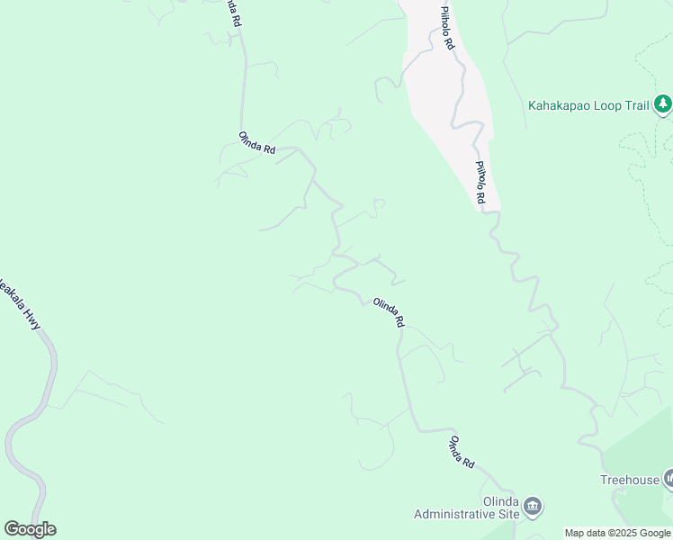 map of restaurants, bars, coffee shops, grocery stores, and more near 1630 Olinda Road in Makawao