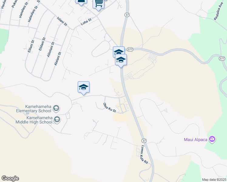 map of restaurants, bars, coffee shops, grocery stores, and more near 49 Kuinehe Place in Makawao