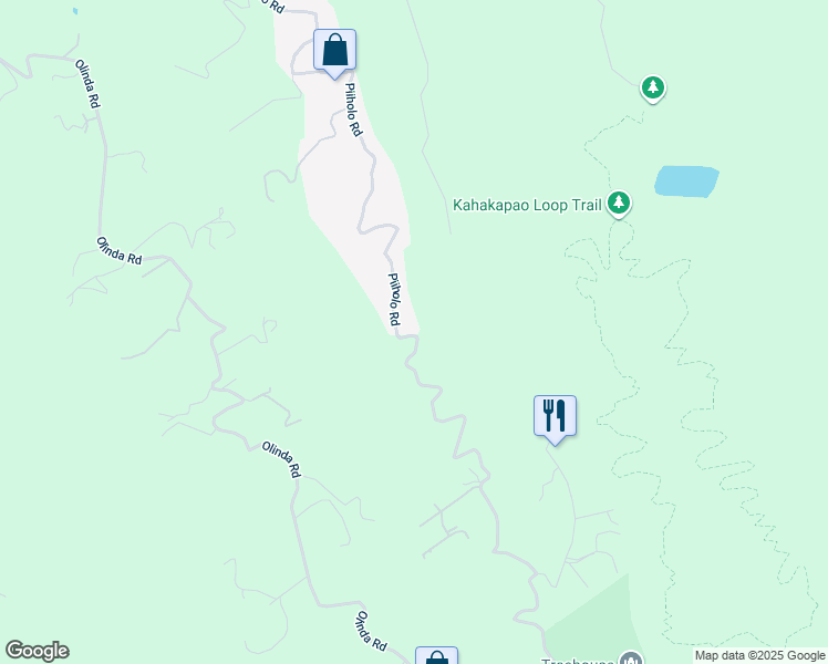 map of restaurants, bars, coffee shops, grocery stores, and more near 1833 Piiholo Road in Makawao
