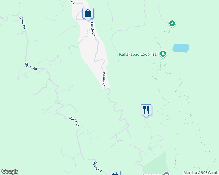 map of restaurants, bars, coffee shops, grocery stores, and more near 1853 Piiholo Road in Makawao