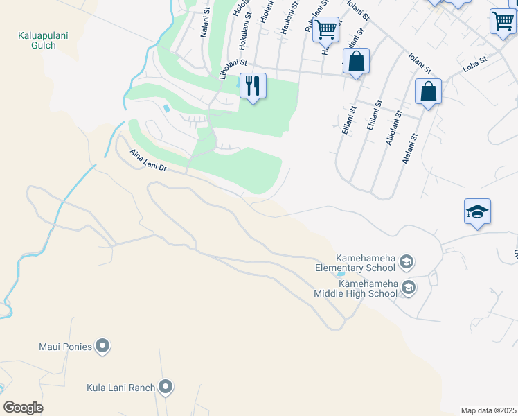 map of restaurants, bars, coffee shops, grocery stores, and more near 36 Alaapapa Place in Makawao