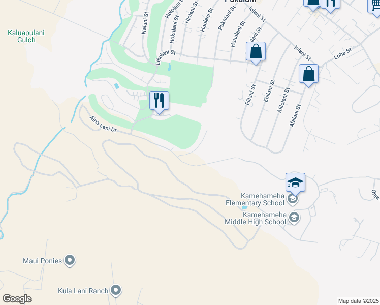 map of restaurants, bars, coffee shops, grocery stores, and more near 36 Alaapapa Place in Makawao