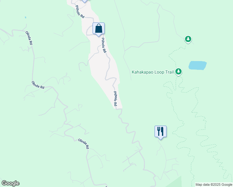 map of restaurants, bars, coffee shops, grocery stores, and more near 1733 Piiholo Road in Makawao