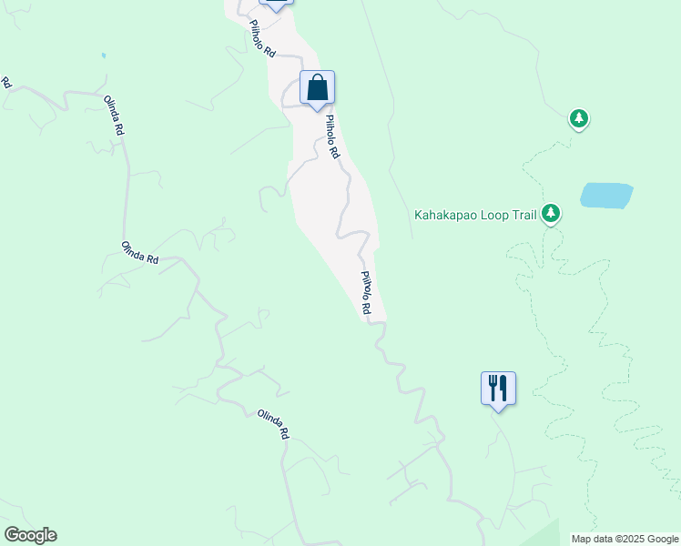 map of restaurants, bars, coffee shops, grocery stores, and more near 1690 Piiholo Road in Makawao