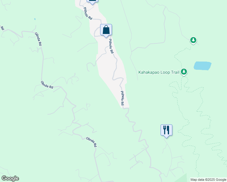 map of restaurants, bars, coffee shops, grocery stores, and more near 1690 Piiholo Road in Makawao