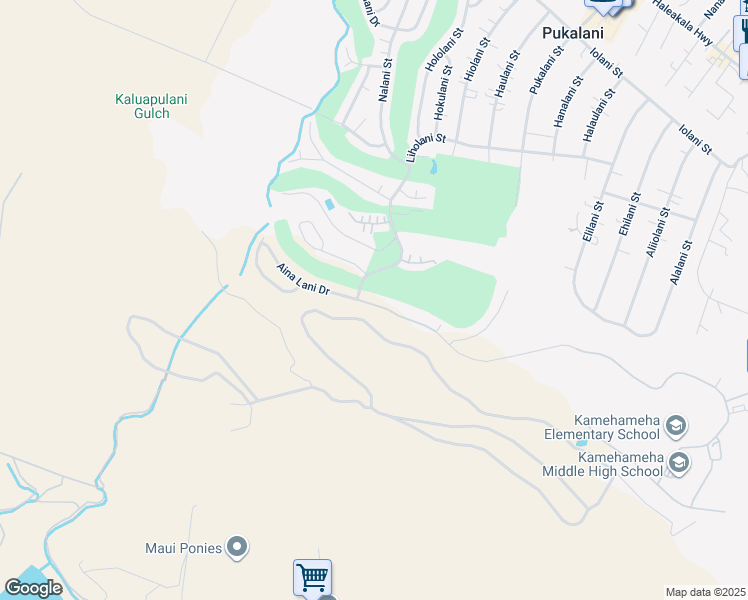 map of restaurants, bars, coffee shops, grocery stores, and more near 2913 Aina Lani Drive in Makawao