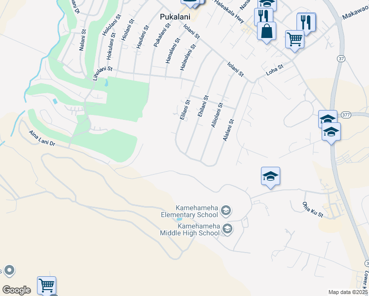map of restaurants, bars, coffee shops, grocery stores, and more near 402 Ehilani Street in Makawao