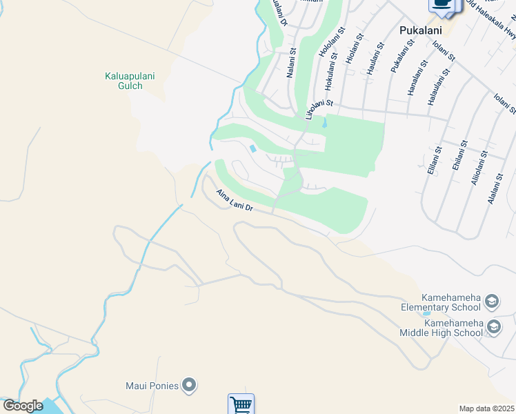 map of restaurants, bars, coffee shops, grocery stores, and more near 2809 Aina Lani Drive in Makawao