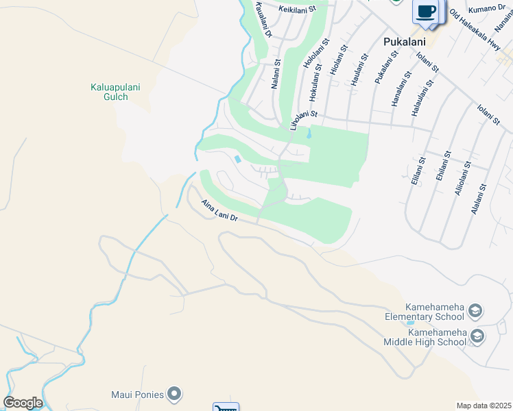 map of restaurants, bars, coffee shops, grocery stores, and more near 2838 Kalialani Circle in Makawao