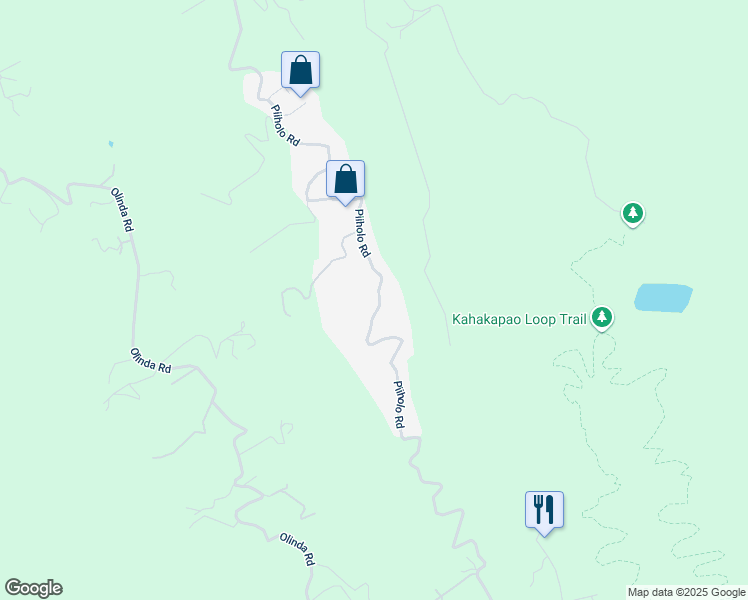 map of restaurants, bars, coffee shops, grocery stores, and more near 1530 Piiholo Road in Makawao