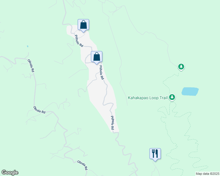 map of restaurants, bars, coffee shops, grocery stores, and more near 1505 Piiholo Road in Makawao