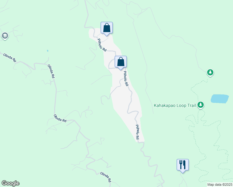map of restaurants, bars, coffee shops, grocery stores, and more near 87 Mahiai Place in Makawao