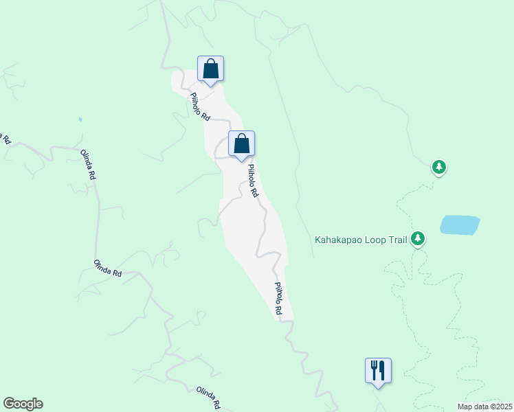 map of restaurants, bars, coffee shops, grocery stores, and more near 1486 Piiholo Road in Makawao
