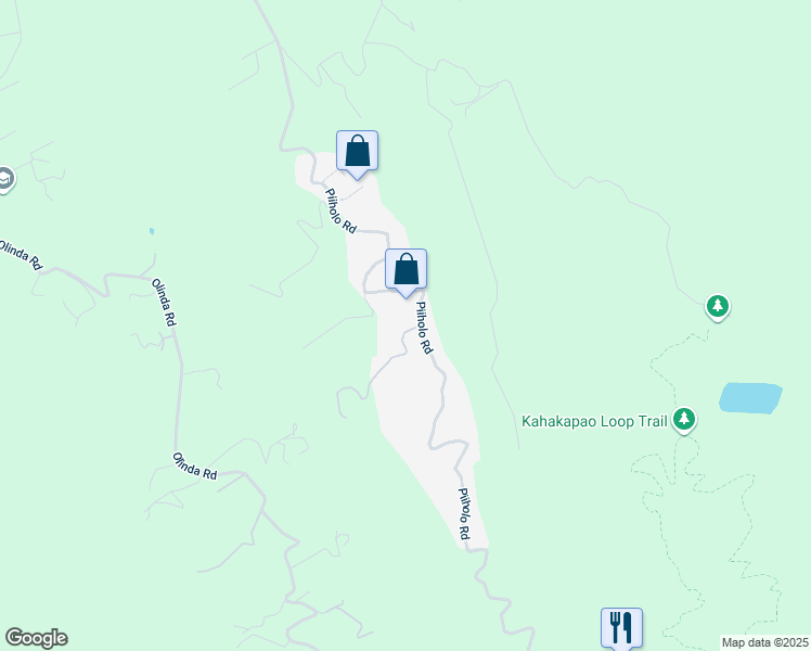 map of restaurants, bars, coffee shops, grocery stores, and more near 1420 Piiholo Road in Makawao