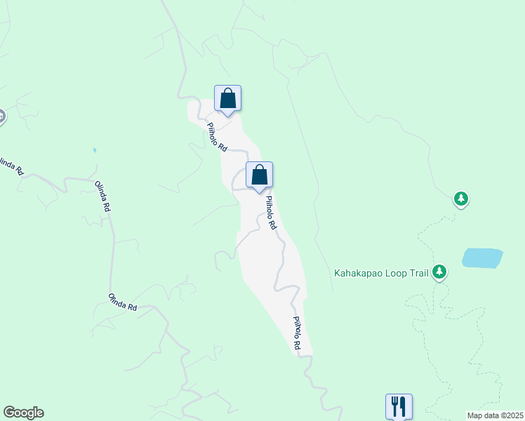 map of restaurants, bars, coffee shops, grocery stores, and more near 1420 Piiholo Road in Makawao