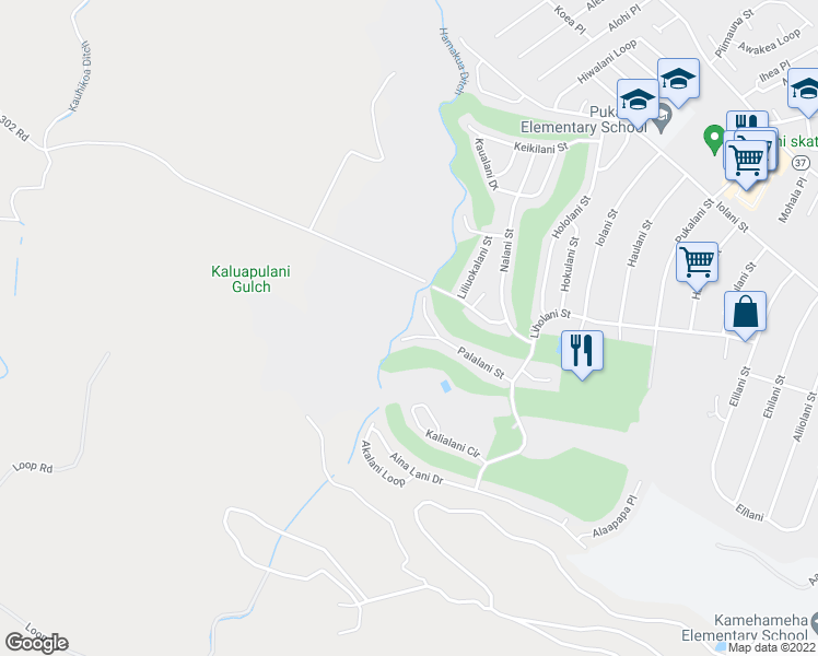 map of restaurants, bars, coffee shops, grocery stores, and more near 2697 Palalani Place in Makawao