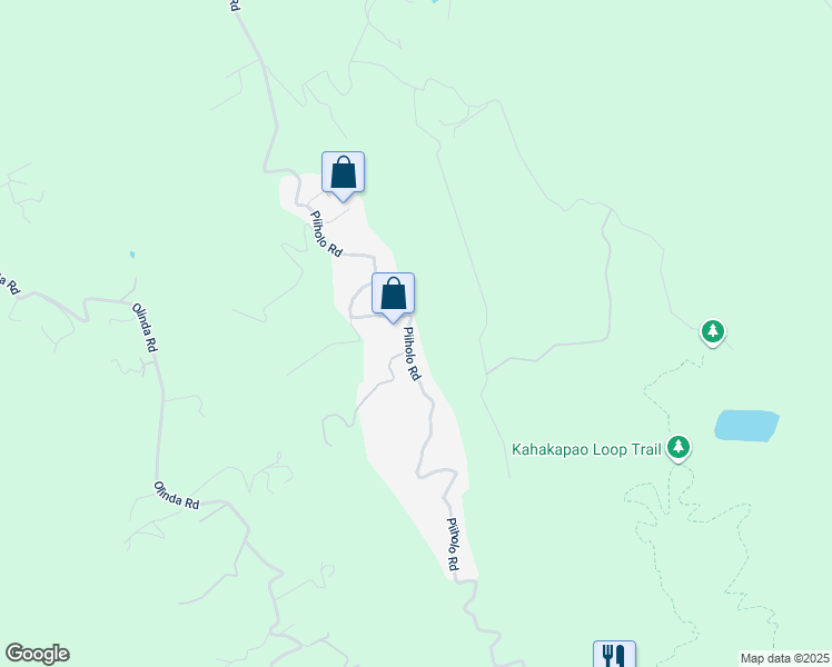 map of restaurants, bars, coffee shops, grocery stores, and more near 1395 Piiholo Road in Makawao