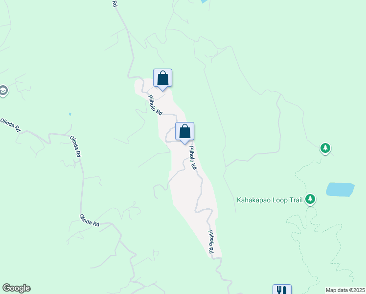 map of restaurants, bars, coffee shops, grocery stores, and more near 1356 Piiholo Road in Makawao